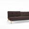 Splitback Sofa Bed in Dark Brown w/Eik Legs by Innovation