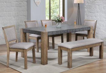 Paulina II Dining Set 74665 in Rustic Oak by Acme w/Options [AMDS-74665-74667 Paulina II]