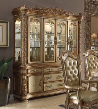 Vendome Buffet with Hutch 63005 in Gold Patina by Acme [AMBU-63005 Vendome]