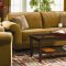 Tan or Olive Velvet Casual Sofa & Loveseat Set