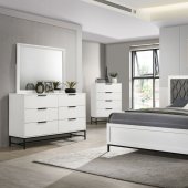 Sonora Bedroom Set 5Pc 224861 in White by Coaster w/Options