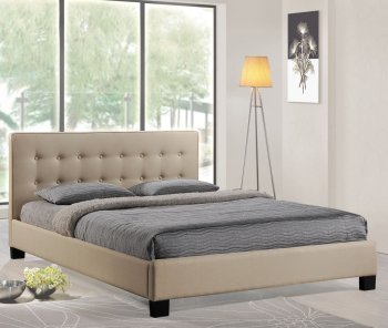 Caitlin Bed in Beige Fabric by Modway [MWB-Caitlin Beige]