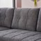 Mocca Sectional Sofa in Selma Gray Fabric by Bellona