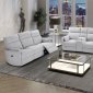 U8571 Power Motion Sofa in Light Gray Fabric by Global w/Options