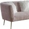 Monroe Sofa 696 in Pink Velvet Fabric by Meridian w/Options