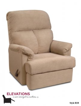 Beige Suede Microfiber Elegant Modern Recliner [CHFRC-V3-R18]