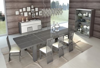 Mangano Dining Table in Grey by ESF w/Options [EFDS-Mangano]