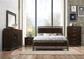 Charleen Bedroom 5Pc Set 26680 in Walnut by Acme w/Options [AMBS-26680-Charleen]