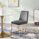 Amplify Dining Chair Set of 2 in Gray Velvet Fabric by Modway