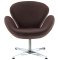 Wing Swivel Lounge Chair Choice of Color Fabric by Modway