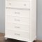 Sofia Bedroom Set 5Pc in Pearl White by Global w/Options