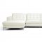 Babbit Sectional Sofa in Ivory Leather by Wholesale Interiors