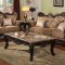 Jessica Black Traditional Sofa in Fabric w/Optional Items