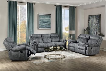 Zubaida Motion Sofa 55025 in Gray Velvet by Acme w/Options [AMS-55025-Zubaida]