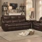 Bastrop Reclining Sofa 8230BRW in Dark Brown by Homelegance