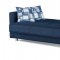 Miami Sofa Bed Convertible in Blue Fabric by Empire