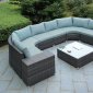 Morgana CM-OS2121-U Outdoor Patio Sectional Sofa w/Coffee Table