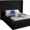 Kiki Upholstered Bed in Black Velvet Fabric by Meridian