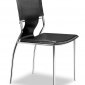 Set of 4 Black, White or Espresso Leatherette Dining Chairs