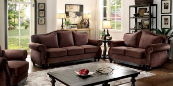 Hetty Sofa CM6854 in Brown Fabric w/Options [FAS-CM6854 Hetty]