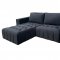 Neo Sectional Sofa in Black Fabric by ESF w/Bed & Storage