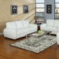 White Bonded Leather Modern Loveseat & Sofa Set w/Options