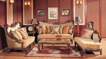 Lalia Traditional Sofa in Fabric w/Optional Items [ADS-Lalia]