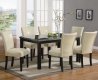 Cappuccino Finish & Grey Faux Marble Top Modern 7Pc Dining Set