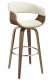 100206 Swivel Bar Stool Set of 2 in Ecru/Walnut by Coaster