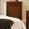 Medium Brown Finish Platform Panel Bed w/Optional Casegoods