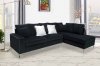 LCL-019 Sectional Sofa in Black Velvet