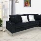 LCL-019 Sectional Sofa in Black Velvet