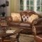 Becky Traditional Sofa in Leather & Fabric w/Optional Items