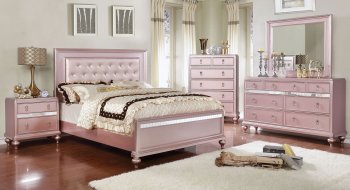 Ariston 4PC Youth Bedroom Set CM7171RG in Rose Gold w/Options [FAKB-CM7171RG-Ariston]