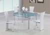 D135DT Dining Set 5Pc w/290DC White Chairs by Global Furniture