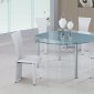 D135DT Dining Set 5Pc w/290DC White Chairs by Global Furniture