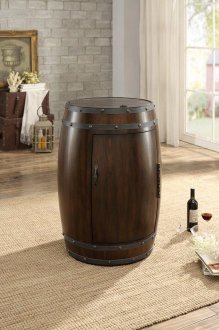 Cabernet Wine Barrel Refrigerator Cabinet 4521 by Homelegance