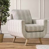 Alondra Accent Chair CM-AC6821 2Pc Set in Gray Diagonal Pattern