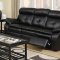 G573A Reclining Sofa & Loveseat in Black Bonded Leather by Glory