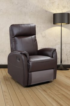 101R Recliner Chair Chocolate Bonded Leather by American Eagle [AERC-101R Chocolate]