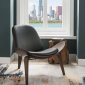 Gwern Set of 2 Accent Chairs 59462 in Black & Walnut by Acme