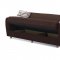 Boston Sofa Bed & Loveseat Set in Brown Fabric w/Options