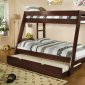 CM-BK358EXP Arizona Twin/Full Bunk Bed in Dark Walnut