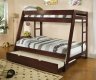 CM-BK358EXP Arizona Twin/Full Bunk Bed in Dark Walnut