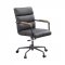 Halcyon Office Chair 93242 in Gray Top Grain Leather by Acme