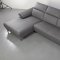 Mercer Sectional Sofa in Slate Gray Leather by Beverly Hills