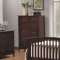 Tia 202081 Bedroom 5Pc Set in Cappuccino w/Options