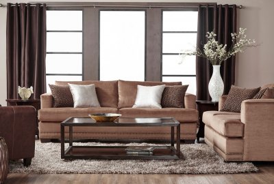 13325 Sofa in Empire Toffee Terracotta by Serta Hughes w/Options