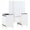 Talei Vanity Set 930244 in White & Black by Coaster w/Stool