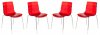 Astor Set of 4 Dining Chairs AC20TR in Red by LeisureMod